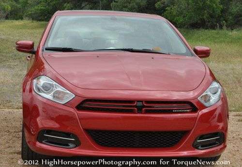 The front end of the 2013 Dodge Dart SXT Turbo
