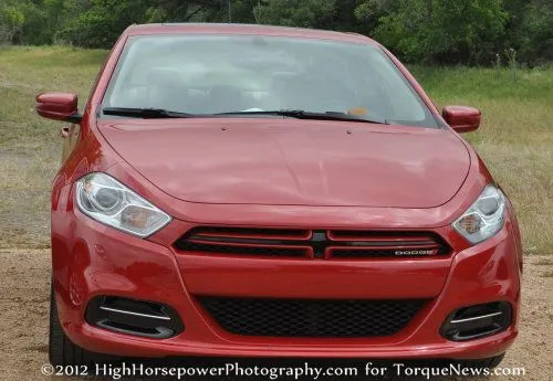 The front end of the 2013 Dodge Dart SXT Turbo