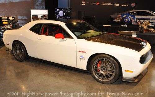 The Dodge Challenger SRT8 ACR from the side