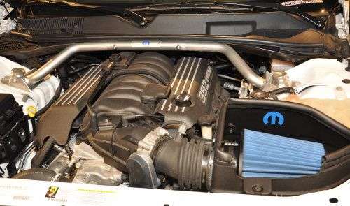 The engine bay of the Dodge Challenger SRT8 ACR