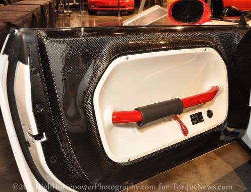 The door panel of the Dodge Challenger SRT8 ACR