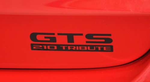 The trunk logo of the 2013 Dodge Dart GTS 210 Tribute