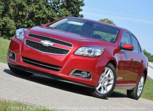 The 2013 Chevrolet Malibu Eco 2SA from the front