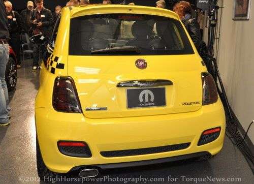 The back end of the Fiat 500 Stinger