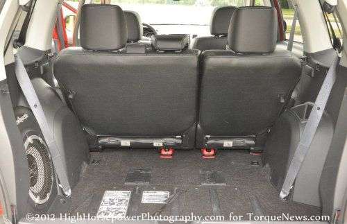 The rear cargo area of the 2012 Mitsubishi Outlander GT S-AWC 