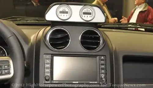 The unique gauge cluster of the new Jeep Compass True North edition