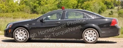 Rutledge Wood sits in the Chevrolet Caprice PPV