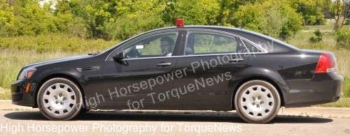 Rutledge Wood sits in the Chevrolet Caprice PPV