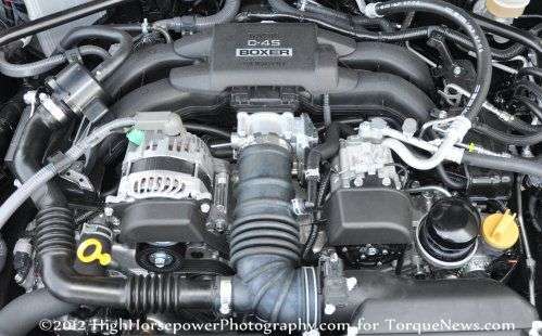 The 2.0L Boxer engine of the 2013 Scion FR-S
