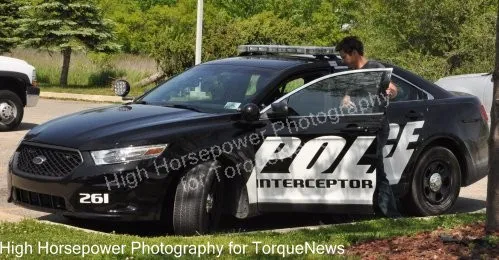 The Ford Police Interceptor is driven by Tanner Foust