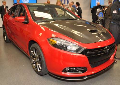 The front end of the 2013 Dodge Dart GTS 210 Tribute