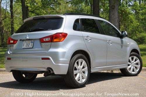 The rear end of the 2012 Mitsubishi Outlander Sport SE AWC
