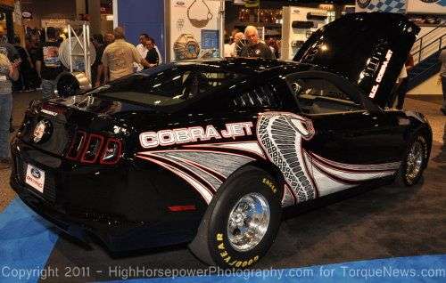 The 2013 Mustang Cobra Jet from the rear