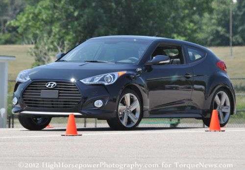 The Veloster Turbo in some autocross action.