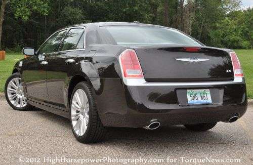 The 2012 Chrysler 300 Limited Luxury Series from the rear