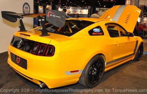 The 2013 Ford Racing Mustang Boss 302SX rear end