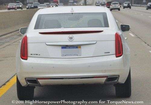 A square shot of the back end of the Cadillac XTS4 sedan