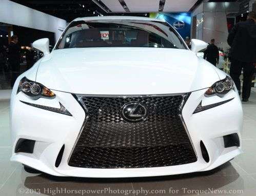 The front end of the 2014 Lexus IS350 F Sport
