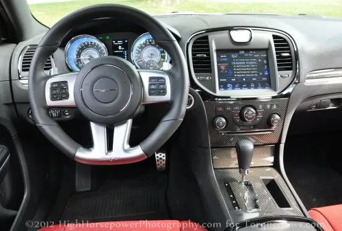 The dash of the 2012 Chrysler 300C SRT8