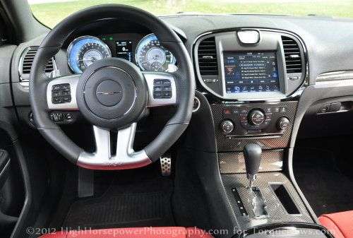 The dash of the 2012 Chrysler 300C SRT8