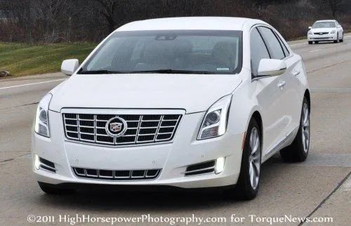 The driver's side front corner of the Cadillac XTS4 