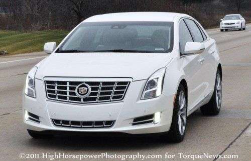 The driver's side front corner of the Cadillac XTS4 