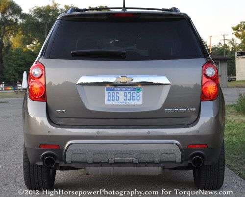 The rear end of the 2012 Chevrolet Equinox AWD LTZ