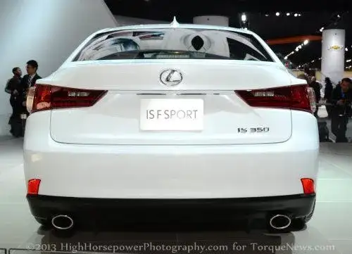 The rear end of the 2014 Lexus IS350 F Sport