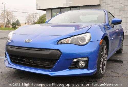 The front end of the Subaru BRZ caught in the wild