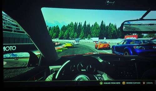 An in-car shot from Forza Motorsport 4