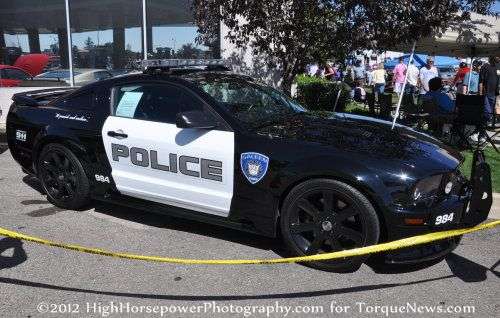The Saleen Mustang police car from Transformers.