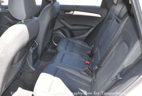 The rear seating area of the 2012 Audi Q5 3.2 Prestige 