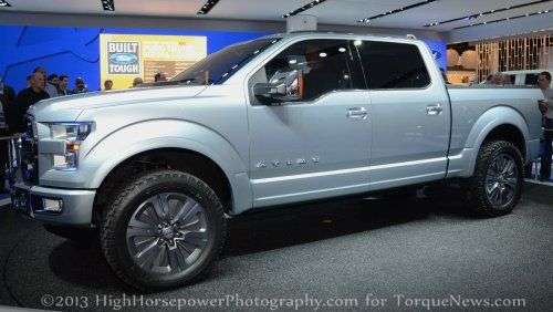 The side profile of the Ford Atlas Concept Truck 