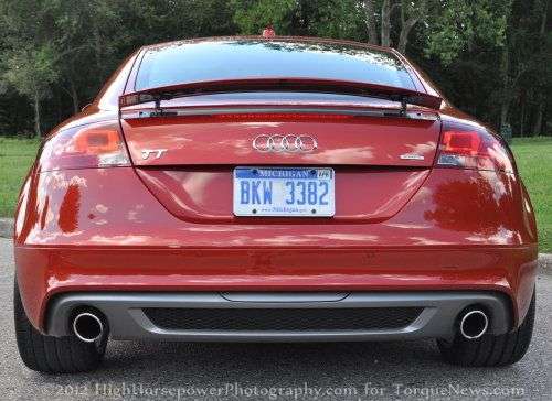 The rear end of the 2012 Audi TT 2.0 TFSI Quattro Coupe