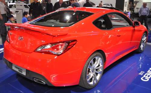 The back end of the 2013 Hyundai Genesis Coupe 3.8
