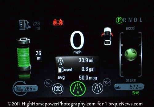 2011 Chevy Volt driver's information panel