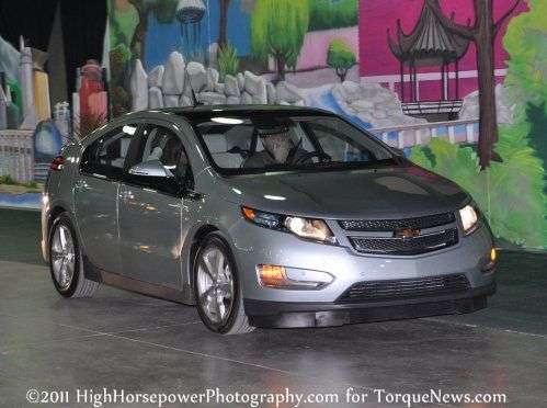 The 2011 Chevrolet Volt in motion