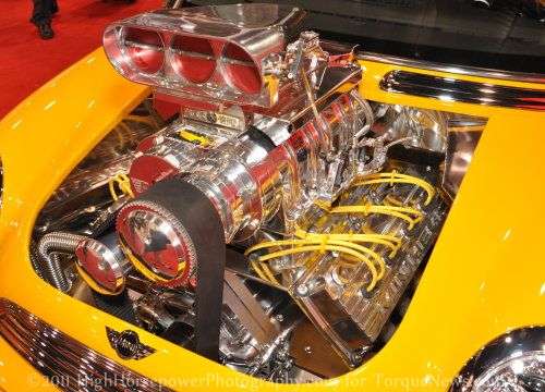 The engine of the Maxi Cooper