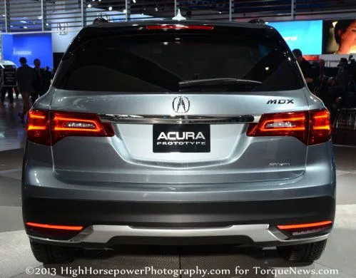The rear end of the 2014 Acura MDX Prototype