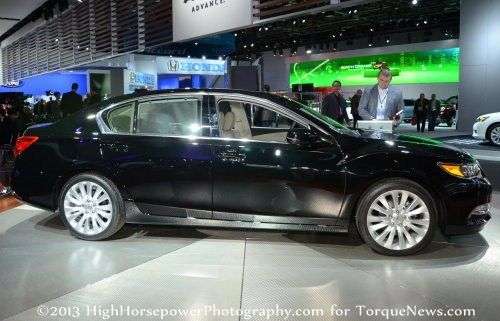 The side profile of the new 2014 Acura RLX 