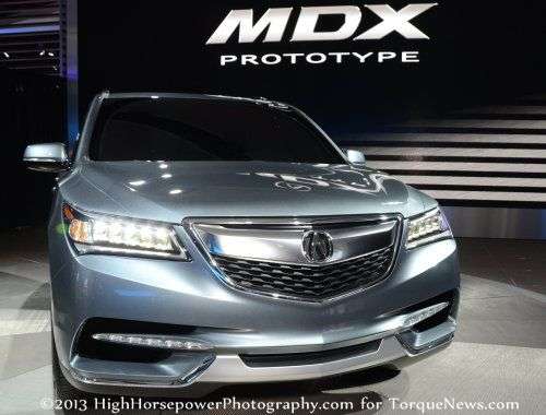 The front end of the 2014 Acura MDX Prototype
