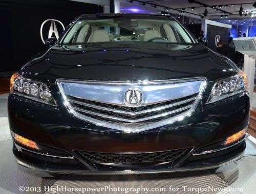 The front end of the new 2014 Acura RLX 