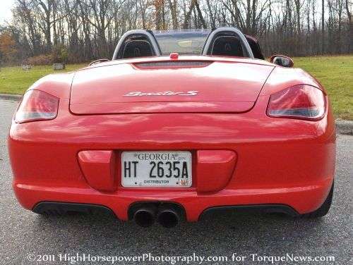 The 2012 Porsche Boxster S rear end