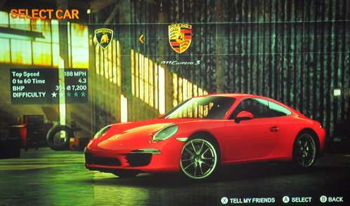 The Porsche 911 S from the demo of Need for Speed: The Run