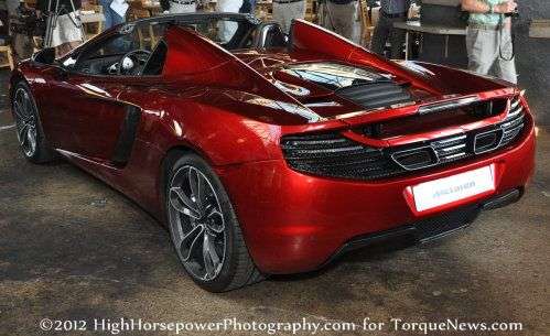 The back end of the 2013 McLaren 12C Spider