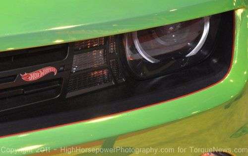 A look at the front grille logo of the Chevrolet Camaro Hot Wheels Concept