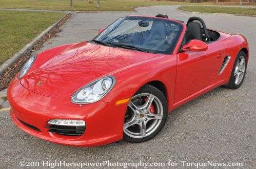 The 2012 Porsche Boxster S with the top down