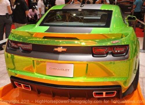 The rear side of the Chevrolet Camaro Hot Wheels Concept