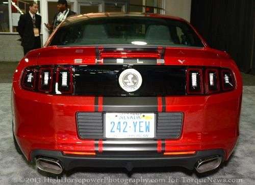 The back end of the 2013 Shelby GT500 Super Snake Widebody 