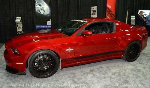 A side view of the 2013 Shelby GT500 Super Snake Widebody 